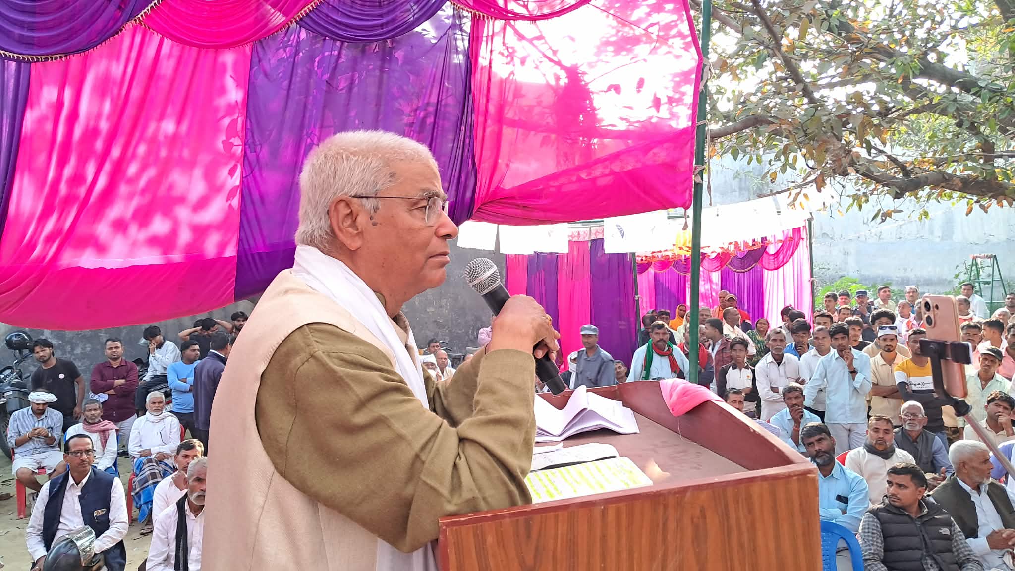 सर्बेन्द्र नाथ शुक्लाको समर्थनमा मर्चवारमा जनसागर